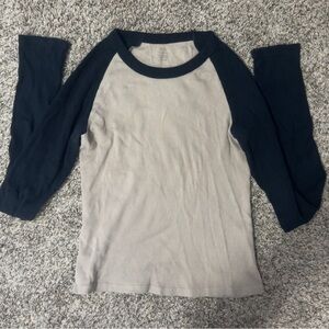 Brandy Melville Two-Tone Long Sleeve Tee